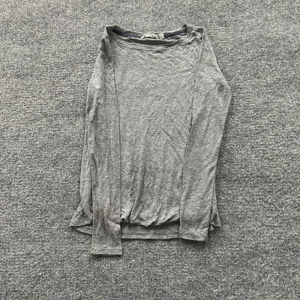 Athleta Top Womens XXS Gray Long Sleeve Rayon Blend Casual Soft Lightweight